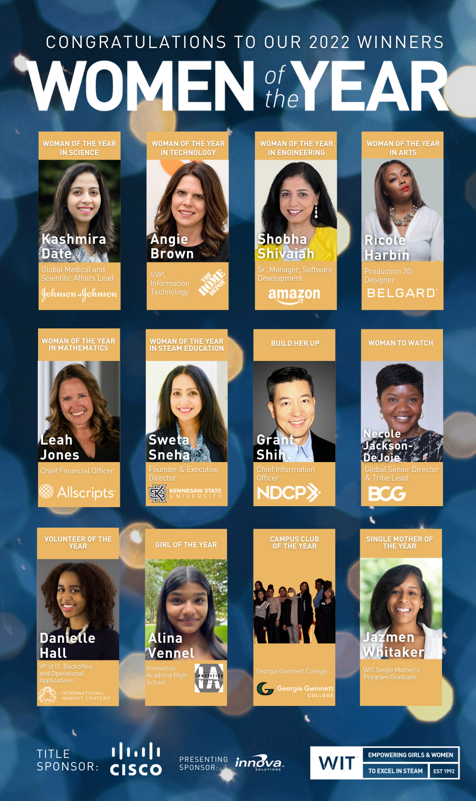 Women in Technology (WIT) Announces Winners of the 2022 Women of the